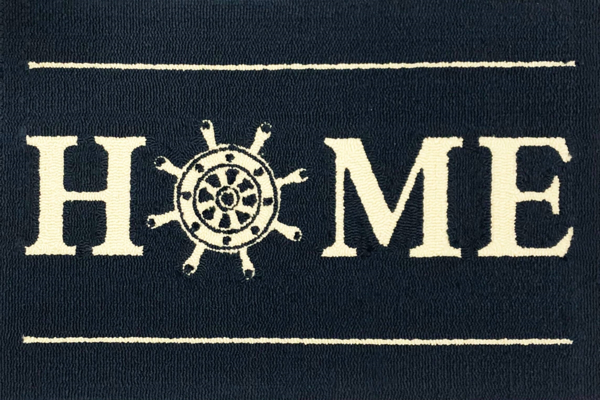Picture of The Rug Market 26480P Home Ship Wheel Pillow Size 12&apos;X24&apos;