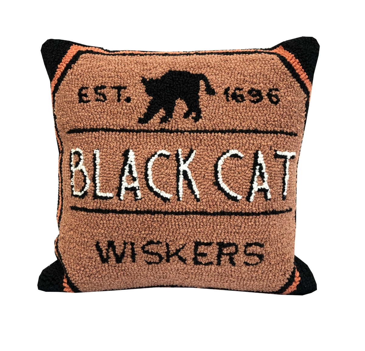 Picture of The Rug Market 26518P Black Cat Whiskers Pillow Size 18X18
