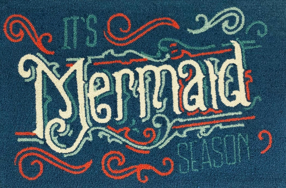 26494B Mermaid Season Navy Size 30X48