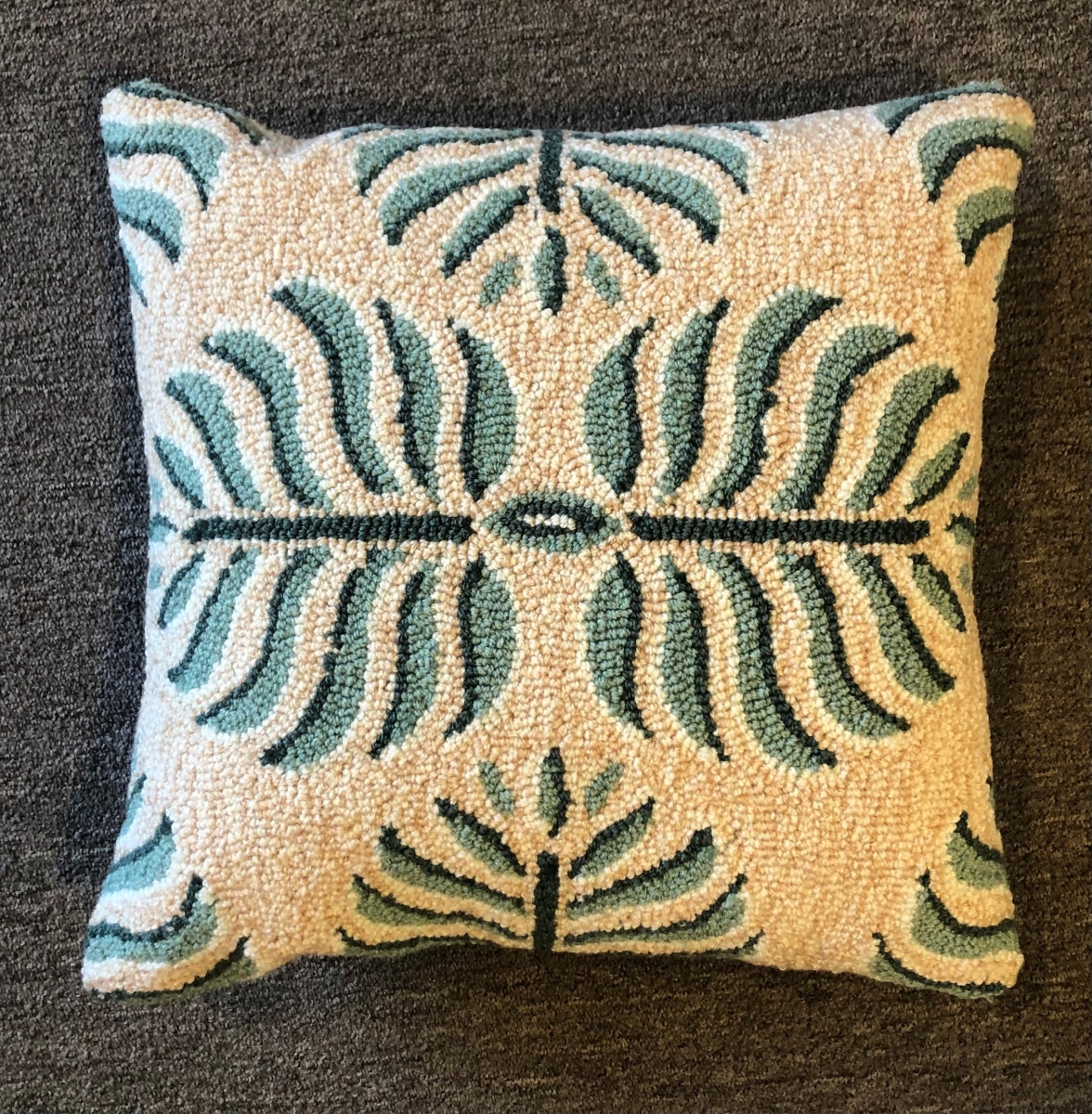 Picture of The Rug Market 26520P Geo Palm Cream Pillow Size 18X18