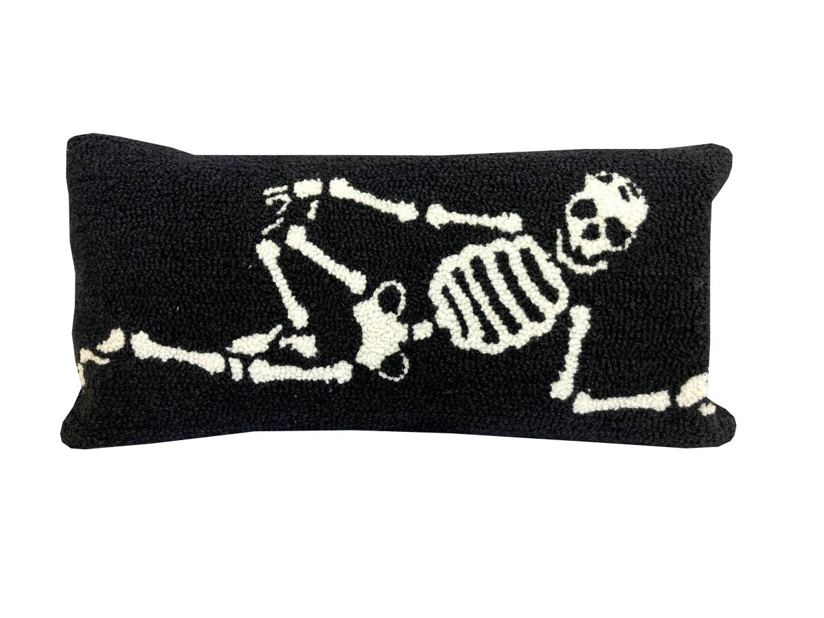 Picture of The Rug Market 81055P Lounging Skeleton Pillow Size 12X24