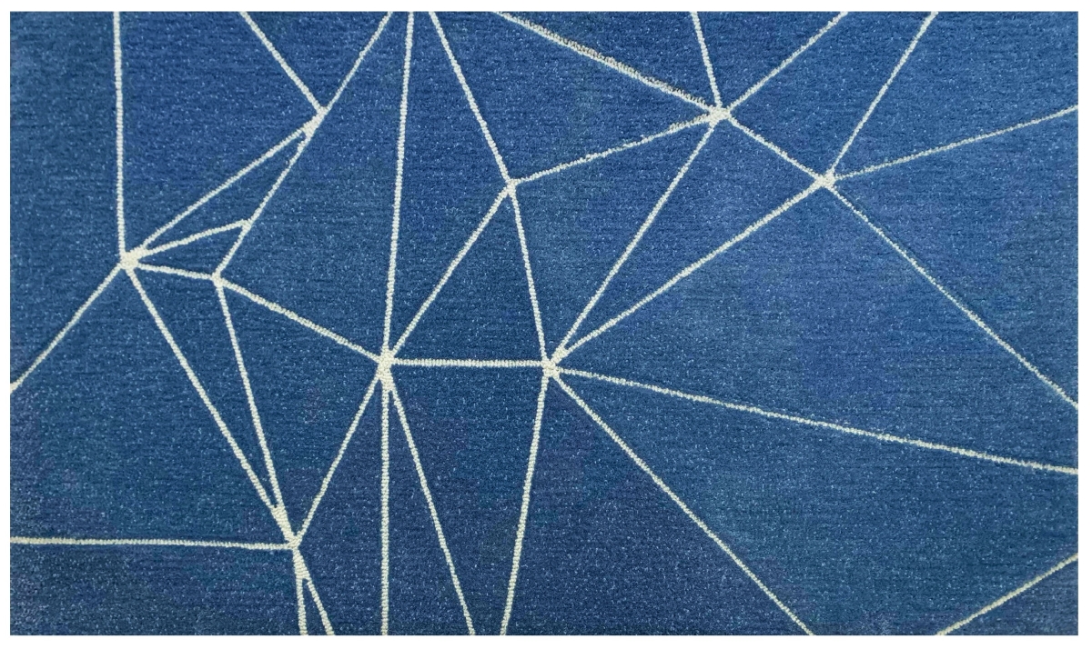 Picture of The Rug Market 74195B Fragemnets Blue Size 2.8X4.8