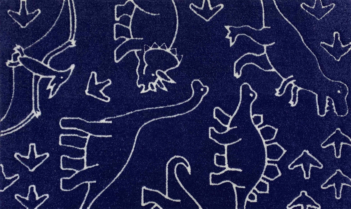 Picture of The Rug Market 74192B Dino Outline Size 2.8X4.8