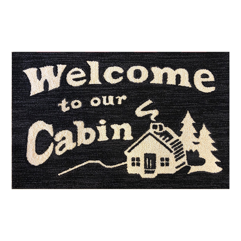 26547A Welcome Cabin Black Size 24X36