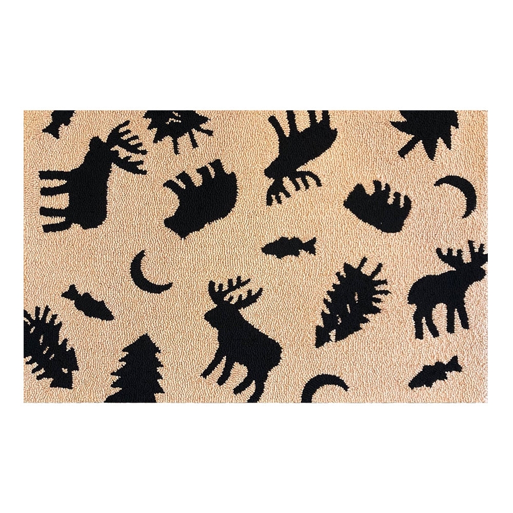 26544B Lodge Icons Tan Size 30X48