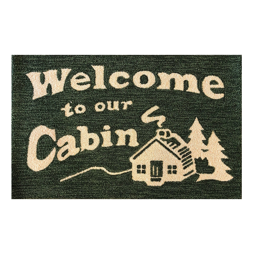26548B Welcome Cabin Green Size 30X48