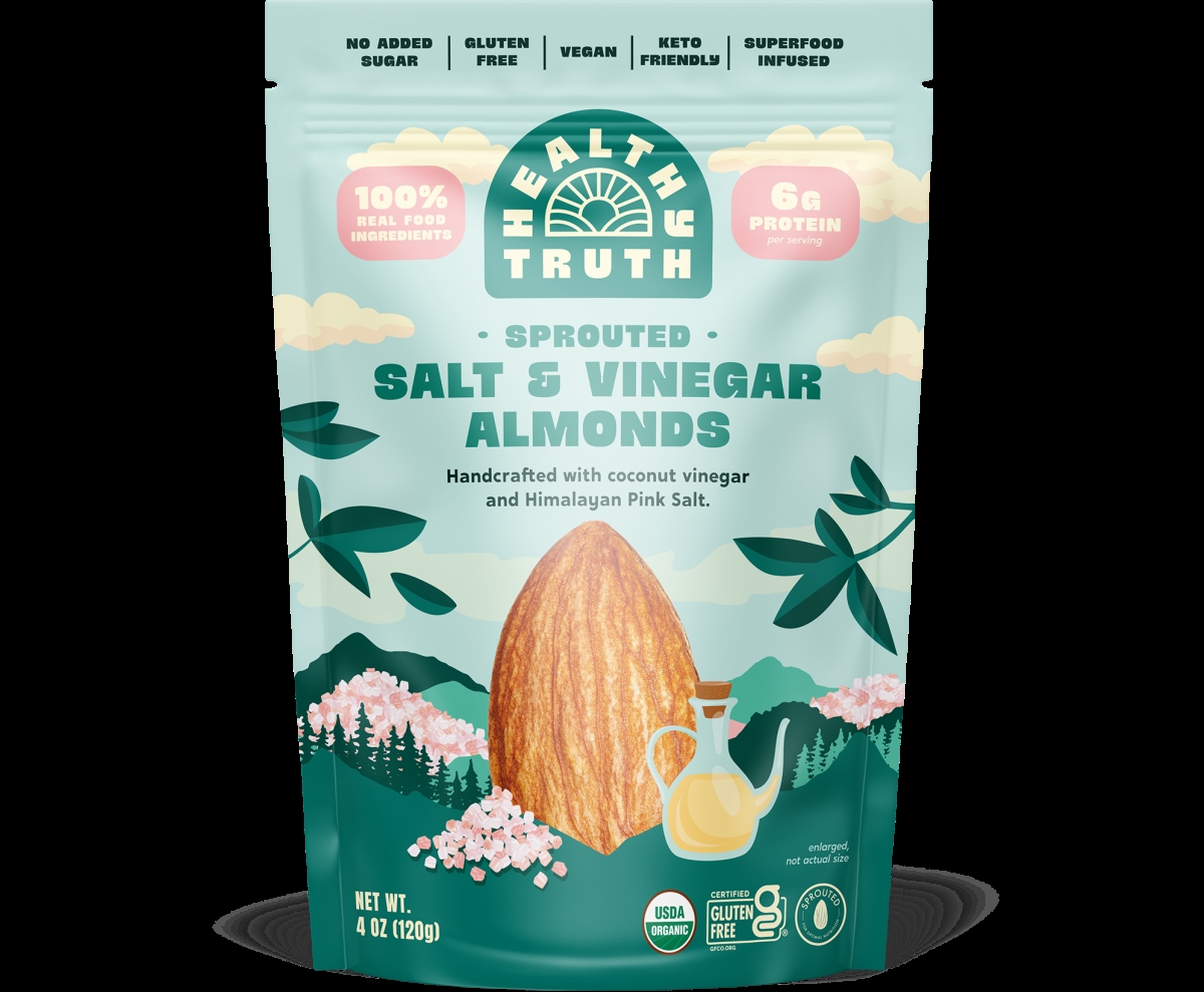 Picture of Healthy Truth Salt-Vin-Alm-4oz Sprouted Salt & Vinegar Almonds (4oz)