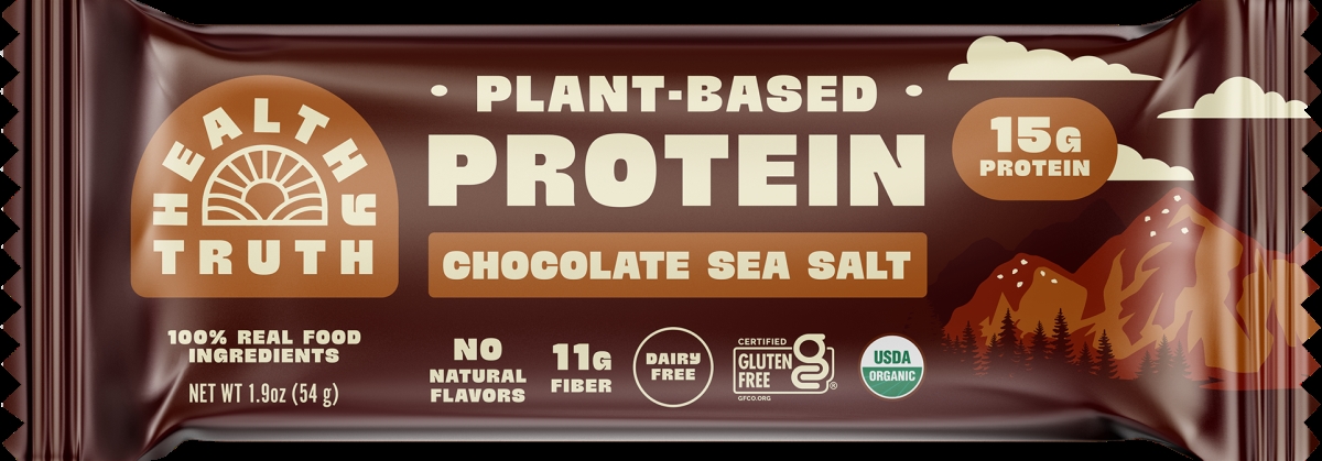 Picture of HEALTHY TRUTH LLC Choc-sea-salt-bar-12pk Chocolate Sea Salt- Plant Based Protein Bar (Case of 12)
