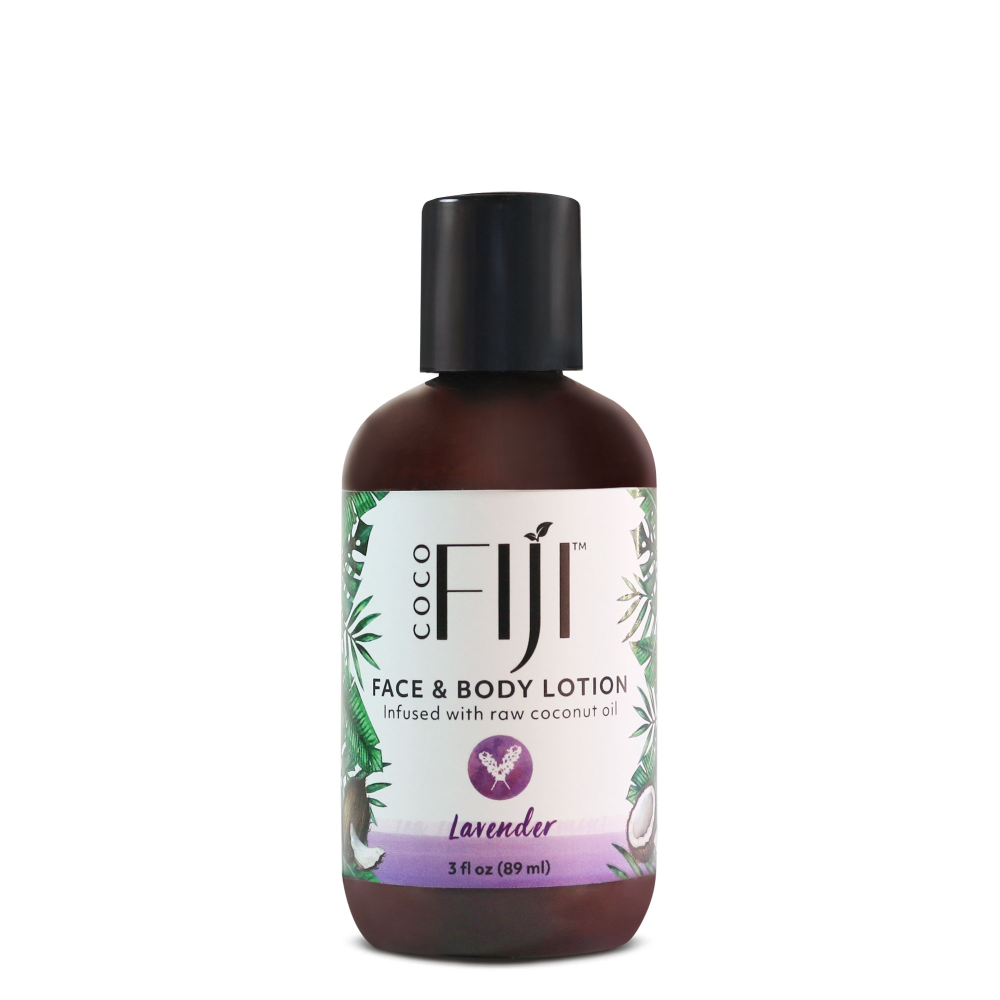 Picture of Coco Fiji 833884000138 3 oz Infused Face & Body Lotion with Raw Coconut Oil&#44; Lavender