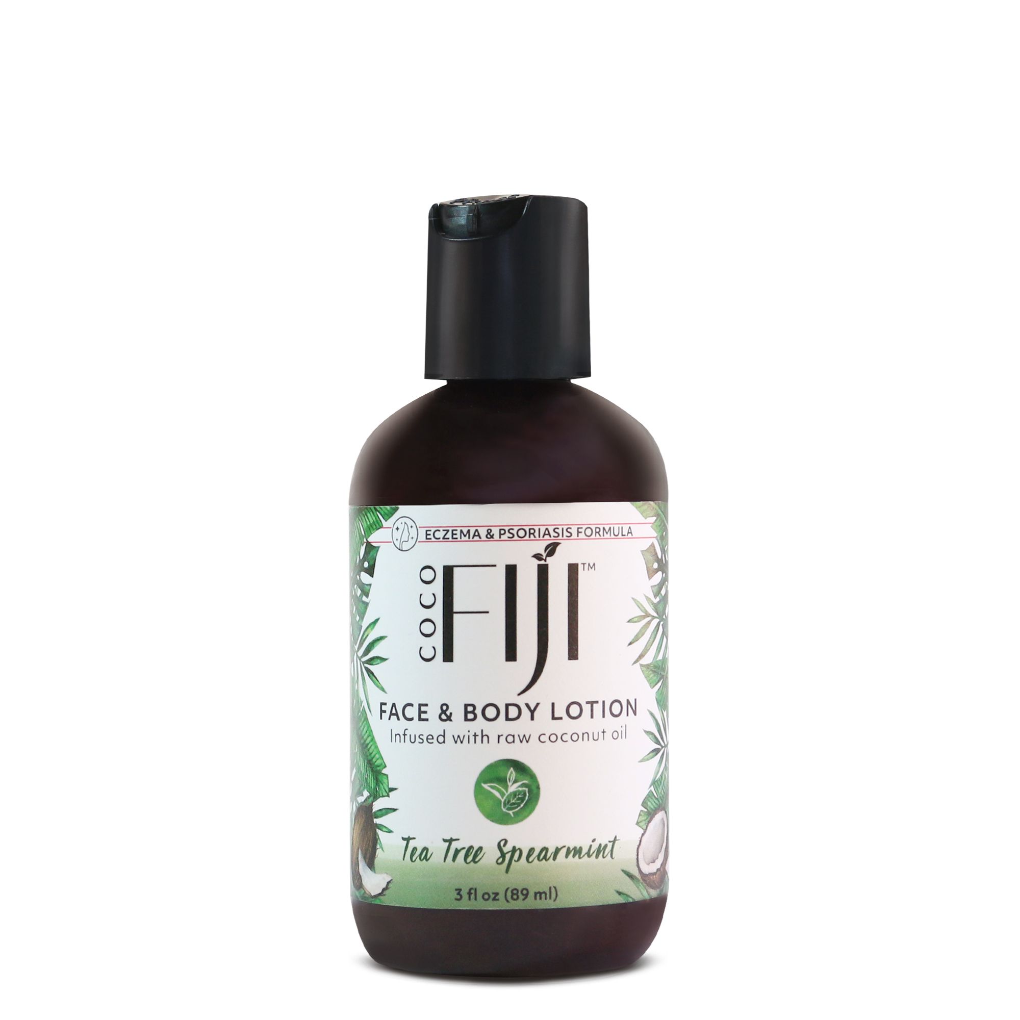 Picture of Coco Fiji 833884000145 3 oz Infused Face & Body Lotion with Raw Coconut Oil&#44; Tea Tree Spearmint