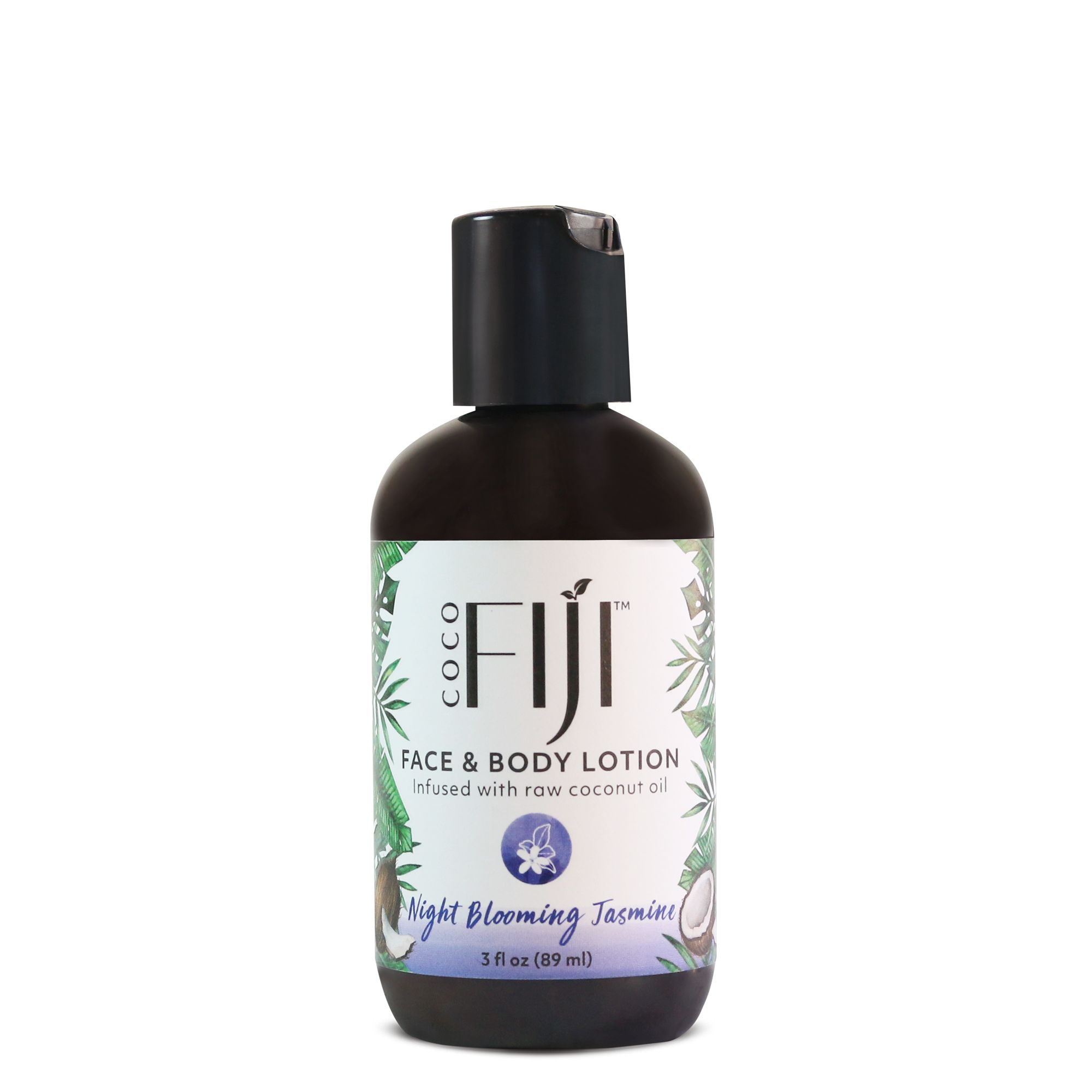 Picture of Coco Fiji 833884001180 3 oz Infused Face & Body Lotion with Raw Coconut Oil&#44; Night Blooming Jasmine