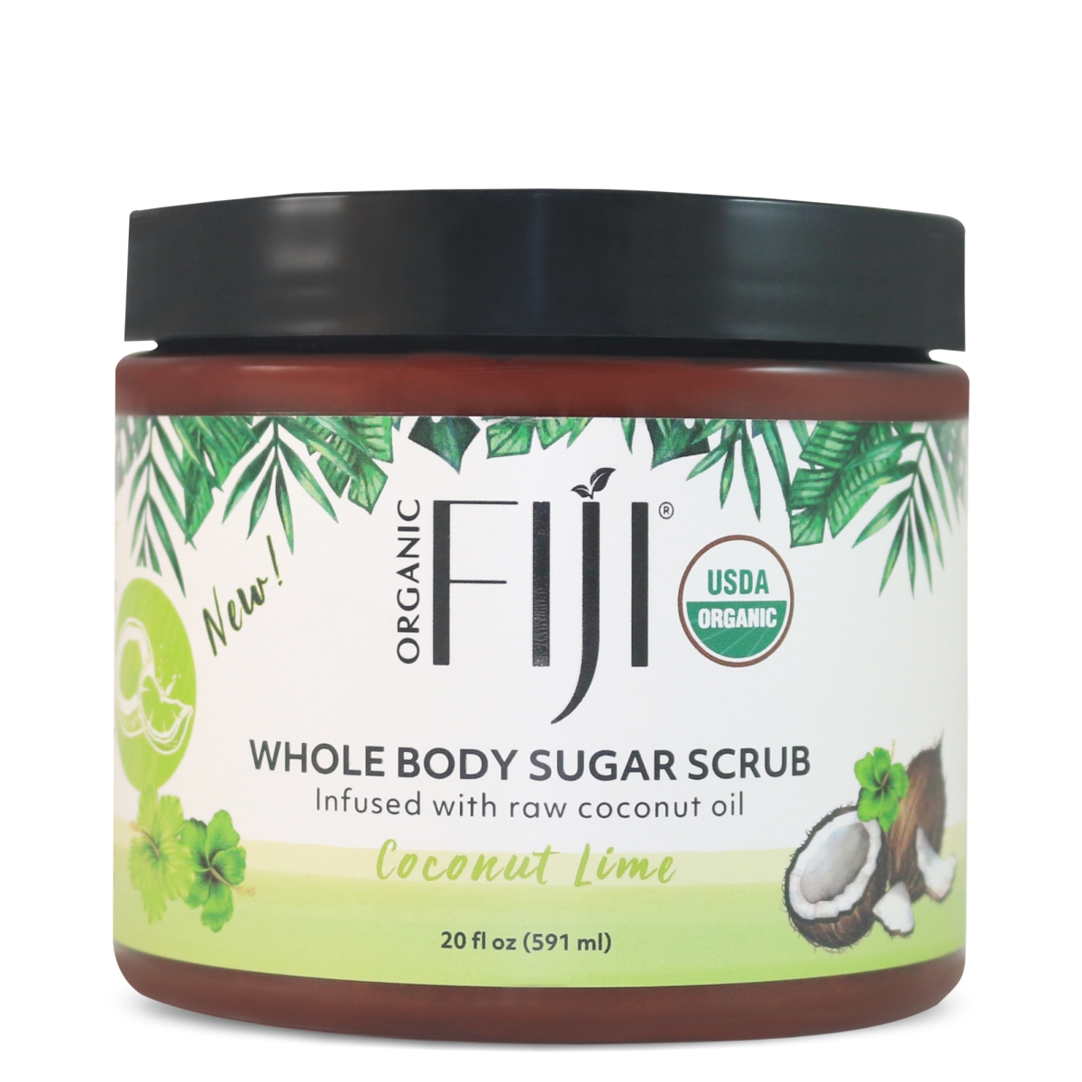 20 oz Lime Coconut Oil Sugar Scrub