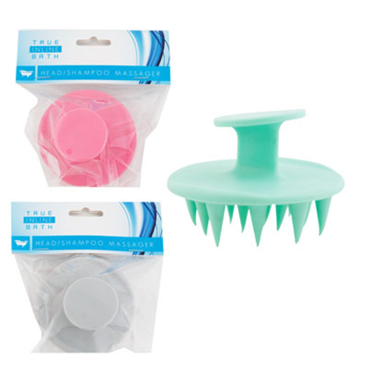 Picture of Regent Products G14853 3 in. Mini Hand Held Plastic Shampoo Head Massager in HBA & PBH&#44; 3 Assorted Color