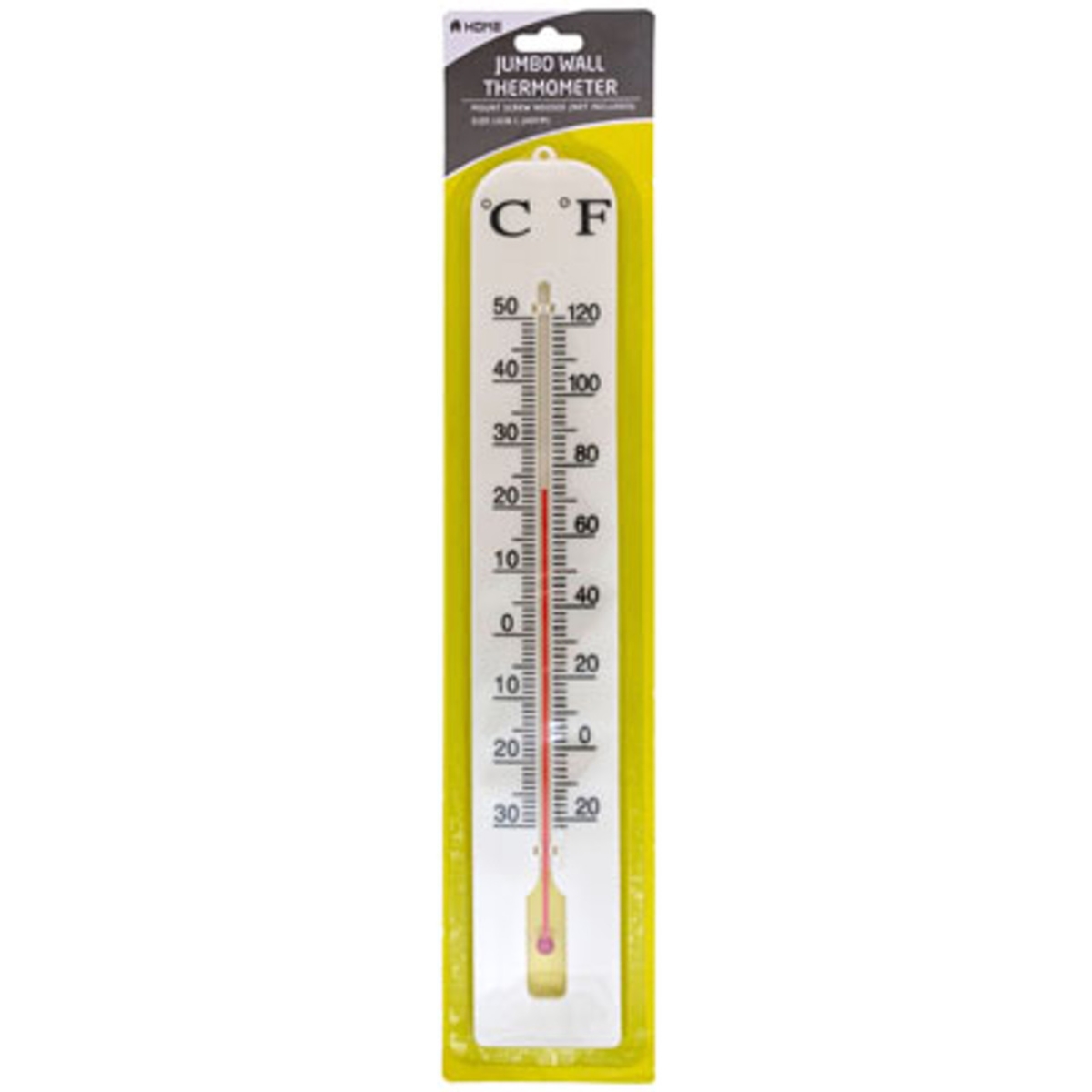 Picture of Regent Products G23091 3 x 16 in. Jumbo Wall Thermometer with Indoor & Outdoor Plastic Housewares Blister Card