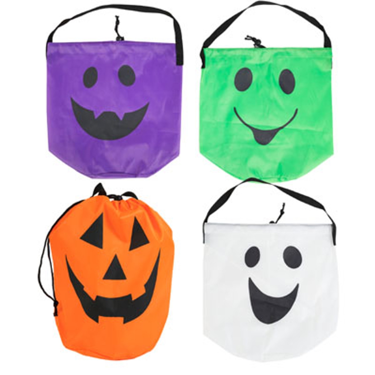 Picture of Regent Products G89747 13.5 x 13.5 in. Halloween Hot Trick or Drawstring Treat Bag&#44; 4 Assorted Color