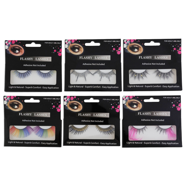 Picture of Regent Products G89934N Novelty Styles False Eyelashes in Window Box&#44; 6 Assorted Color