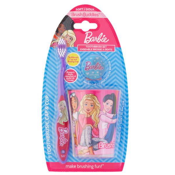 95174 Toothbrush, Cup, Cap Barbie Toothbrush Gift Set - 3 Piece - Pack of 24