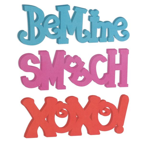 Picture of Regent Products G87318 11 x 4 in. Valentine MDF XOXO&#44; Bemine & Smooch Script Word Table Decor&#44; 3 Assorted Style