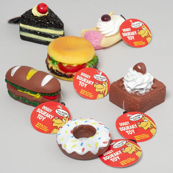 Picture of Regent Products 66932P Dog Toy Vinyl Food Shapes with Squeaker&#44; 6 Assorted