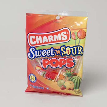 24708 Lollipops Charms Sweet & Sour, Pacxk of 24