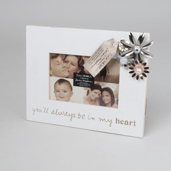 89112 Photo Frame Heart Wood - 4 x 6 in.