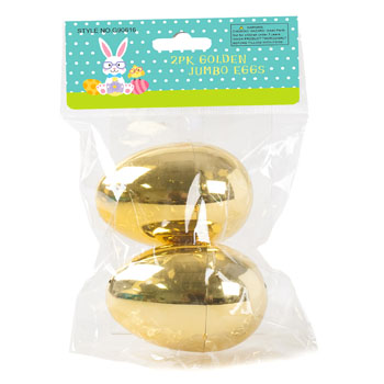 G90616 Golden Jumbo Easter Egg - Pack of 2, Case of 24