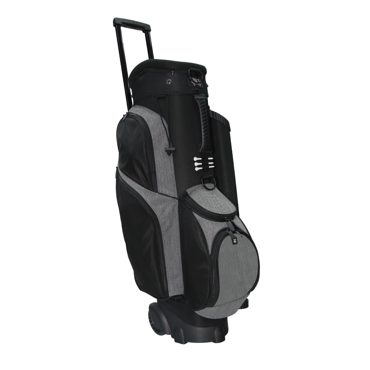 Spinner X Transport Cart Golf Bags - Black & Heather Grey - 15 x 12 x 36 in.