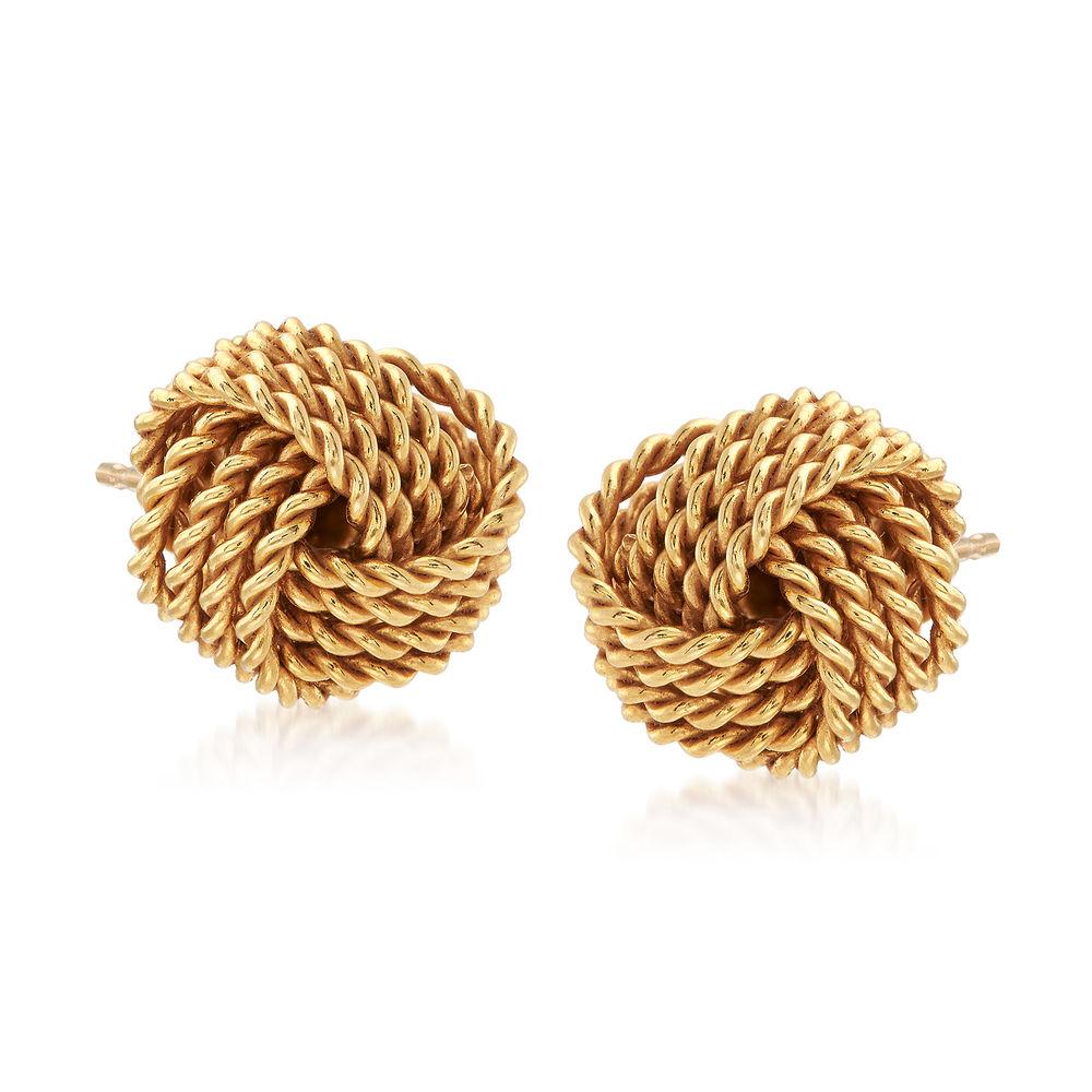 Picture of Alily Jewelry SPCE013-GOLD Mesh Twist Knot Stud Earring&#44; Gold