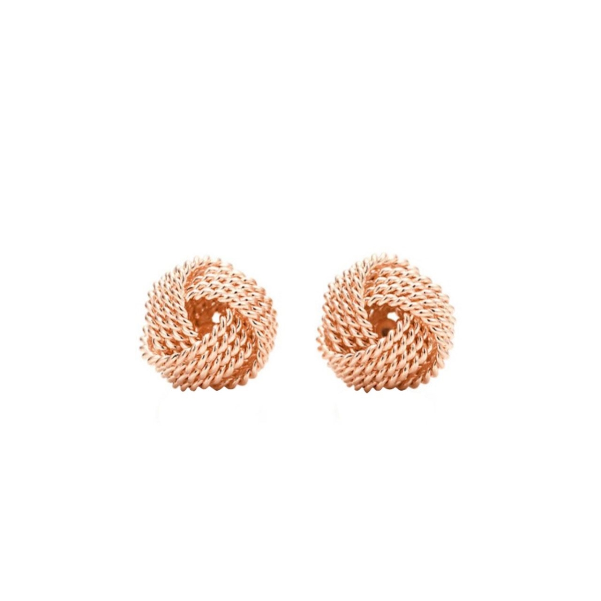 Picture of Alily Jewelry SPCE013-ROSE Mesh Twist Knot Stud Earring&#44; Rose