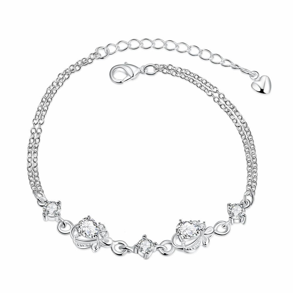 Picture of Alily Jewelry SPH001-B-GBOX Crystal 18K White Gold Plated Bracelet