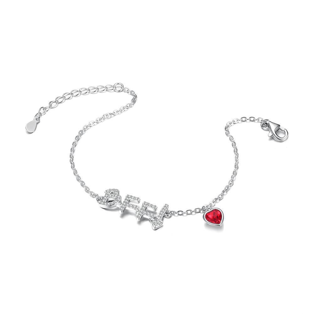 Picture of Alily Jewelry SVH604-GBOX Bff Sterling Silver Bracelet