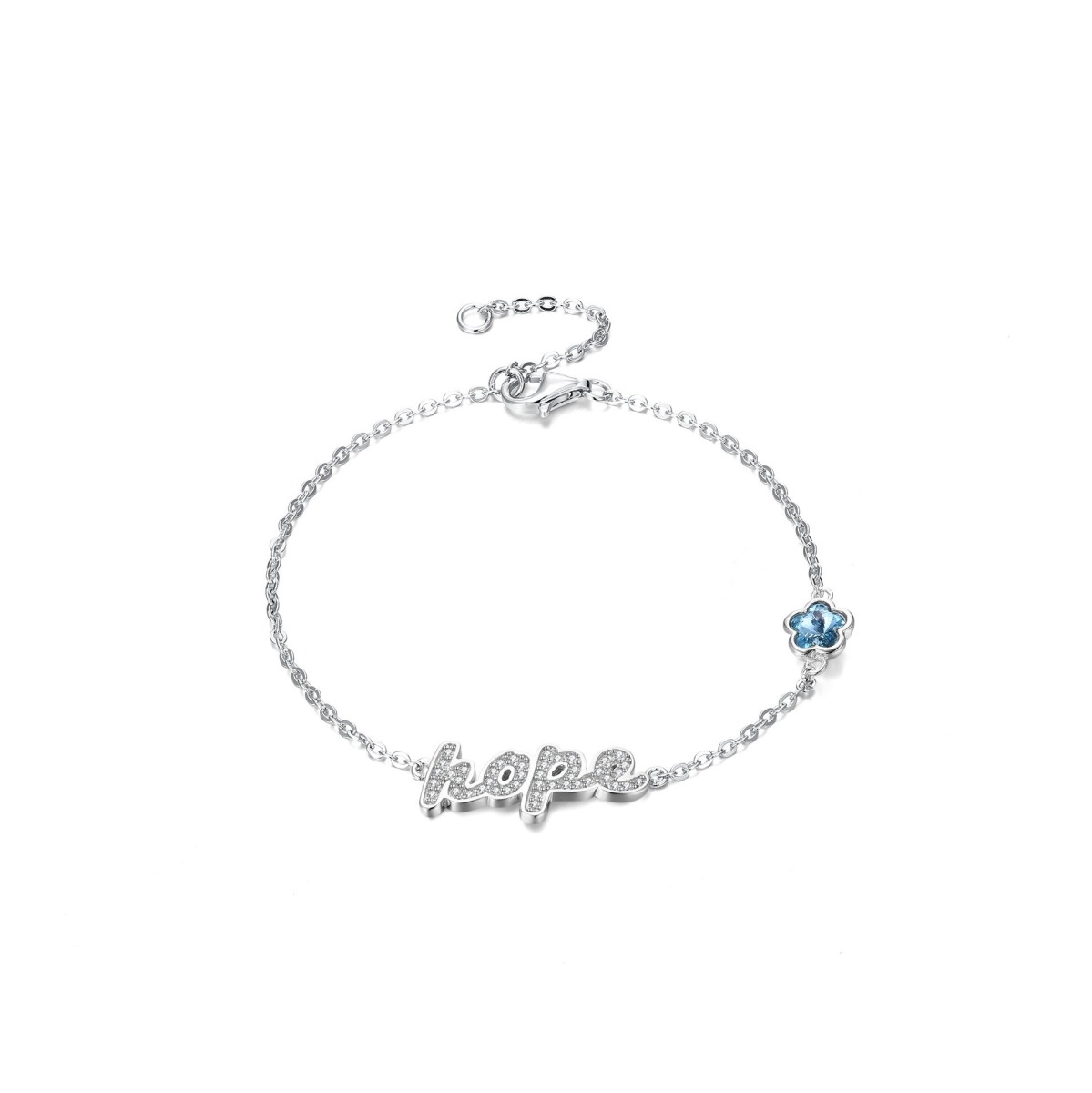 Picture of Alily Jewelry SVH605-GBOX Hope Sterling Silver Bracelet