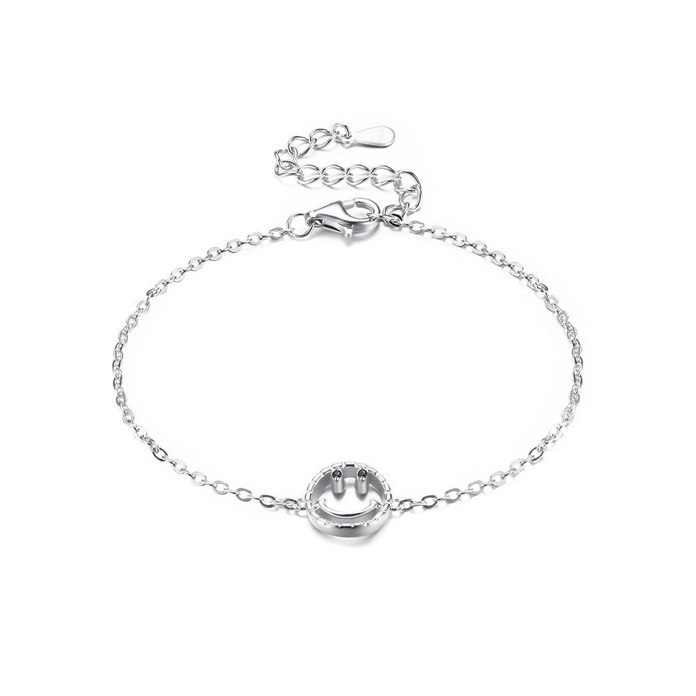 Picture of Alily Jewelry SVH606-GBOX Smily Face Sterling Silver Bracelet