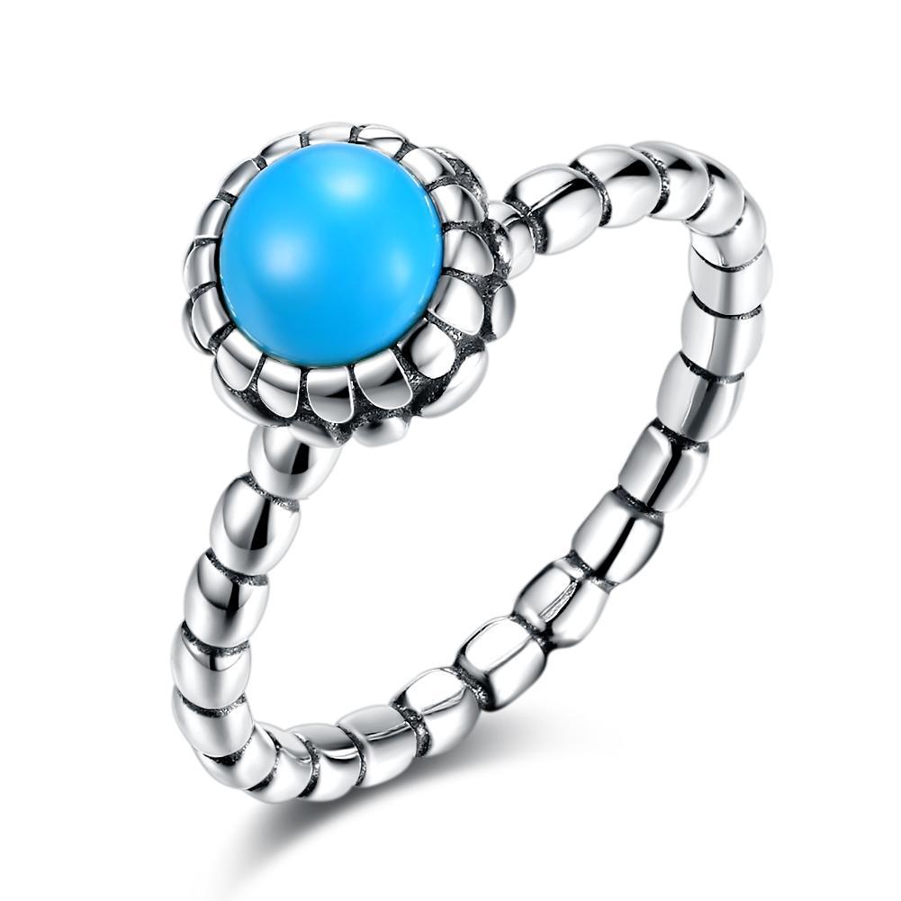 Picture of Alily Jewelry SVR221-6-GBOX Turquoise Sterling Silver Ring