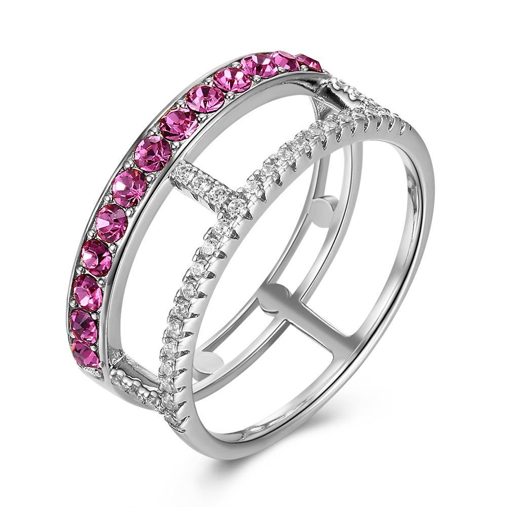 Picture of Alily Jewelry SVR290-C-8-GBOX Pink Topaz Sterling Silver Ring