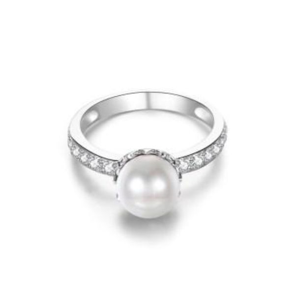 Picture of Alily Jewelry SVR400-GBOX Fresh Water Pearl Sterling Silver Adjustable Ring