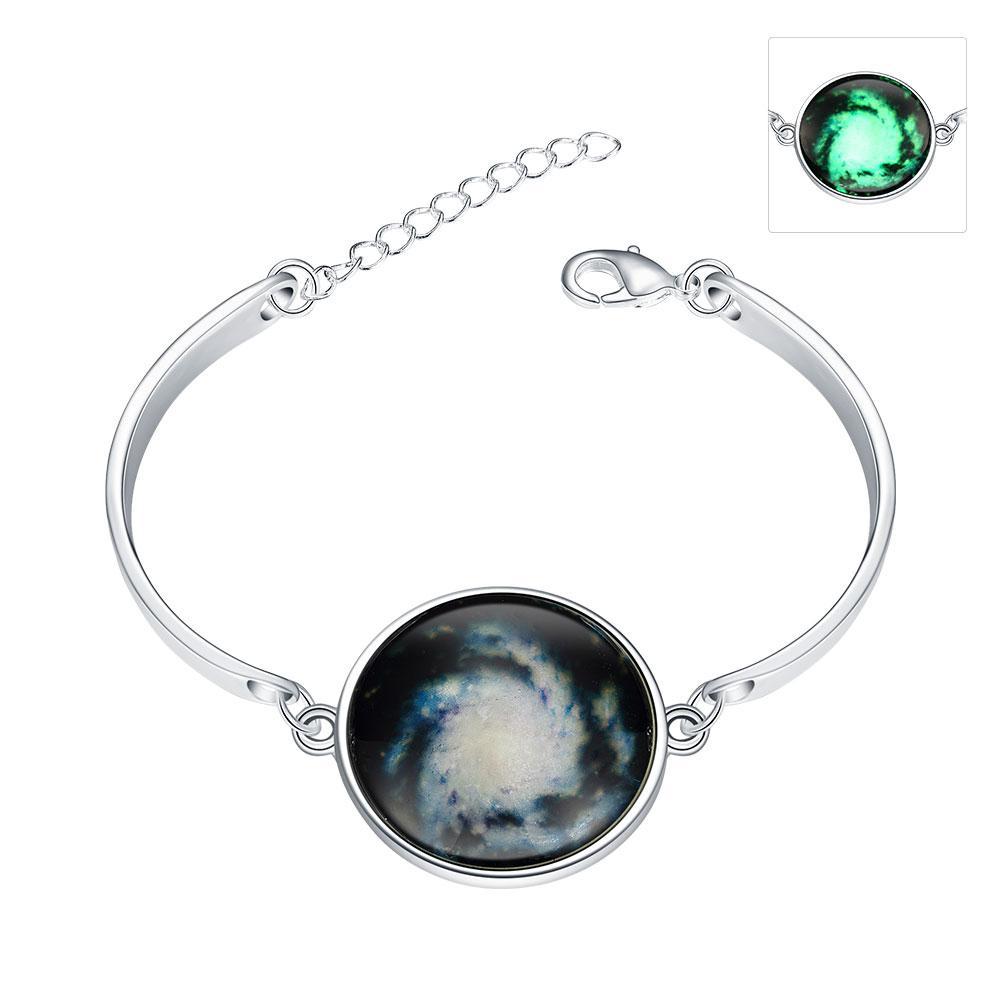 Picture of Alily Jewelry YGH039-A-GBOX 18K White Gold Plated Glow in the Dark Bracelet