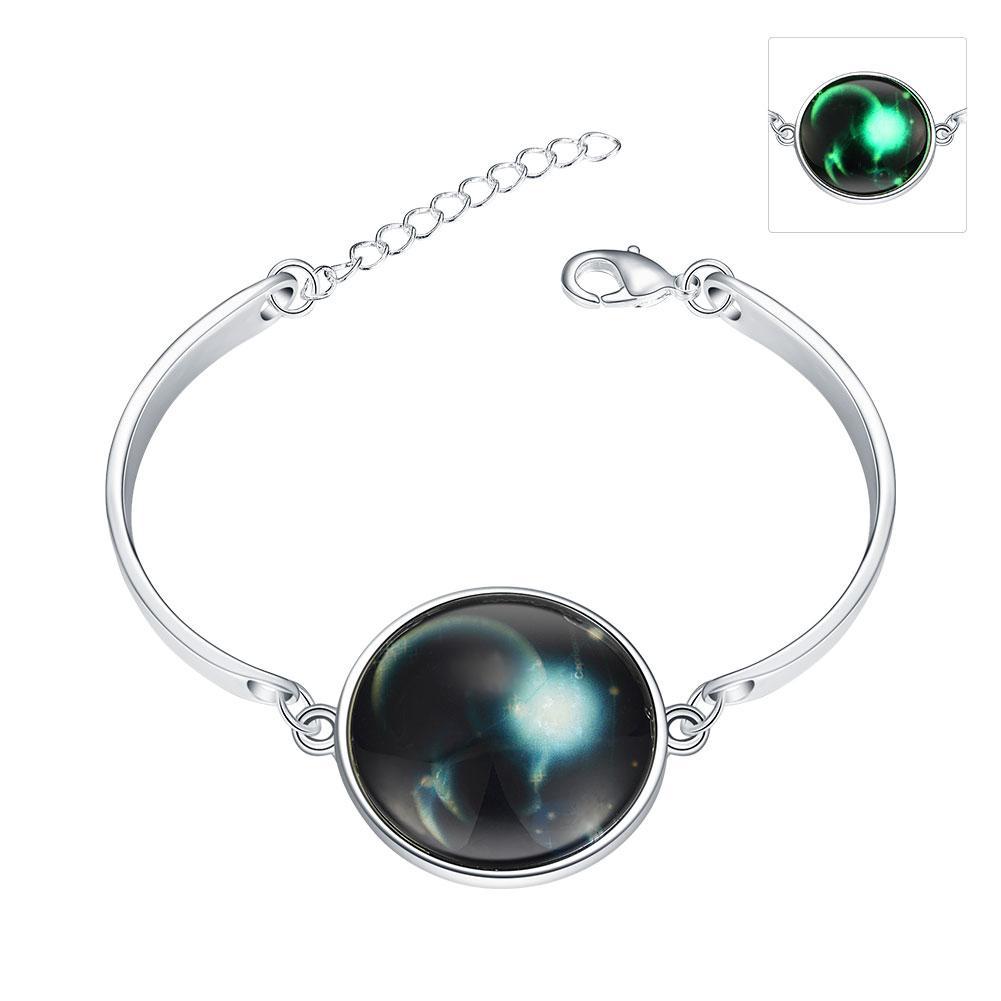 Picture of Alily Jewelry YGH046-A-GBOX 18K White Gold Plated Glow in the Dark Bracelet