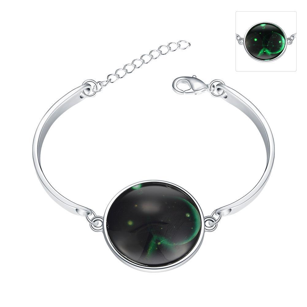 Picture of Alily Jewelry YGH047-A-GBOX 18K White Gold Plated Glow in the Dark Bracelet