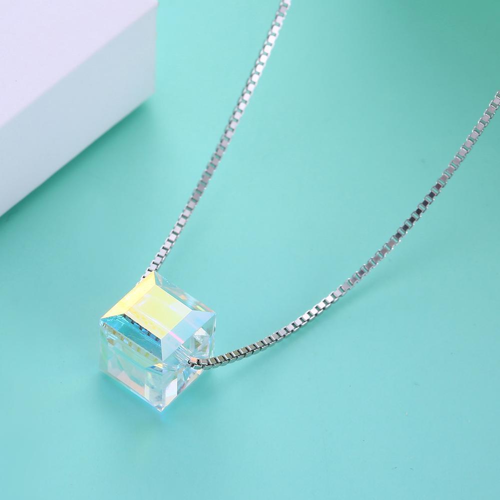 Picture of Alily Jewelry YHN0026B-MU-GBOX Aurora Borealis Sterling Silver Necklace