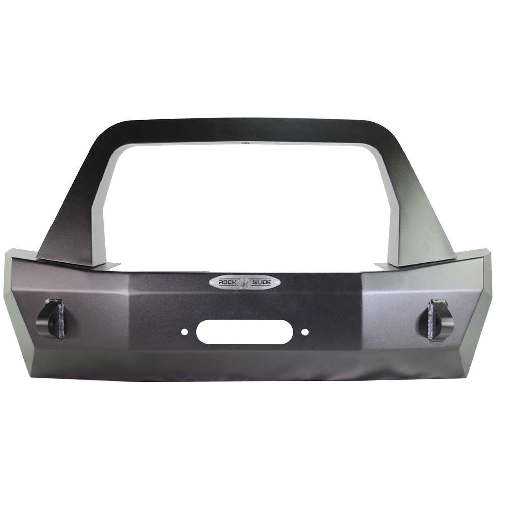 Picture of Rock Slide FB-S-100-JL Rigid Shorty Front Bumper & Complete with Winch Plate