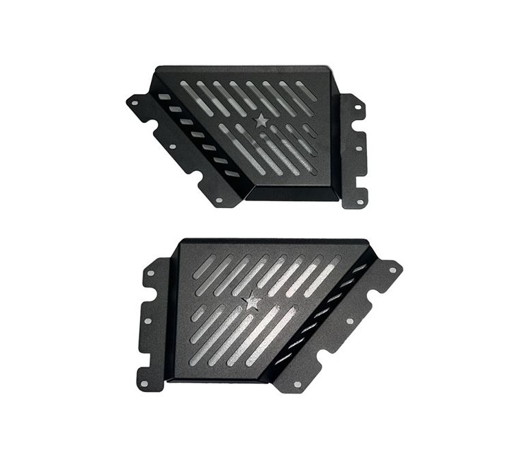 AC-DP-BR Textured Black Aluminum Bronco Front Metal Door Pockets