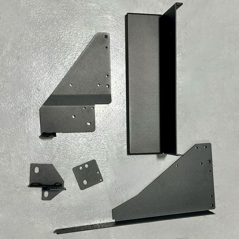 RS-BRKT-FSD4RD Black Powder Coat Bed Step Attachment Brackets with Behind Rear Tire Drivers Side for 2017-2022 Ford Super Duty