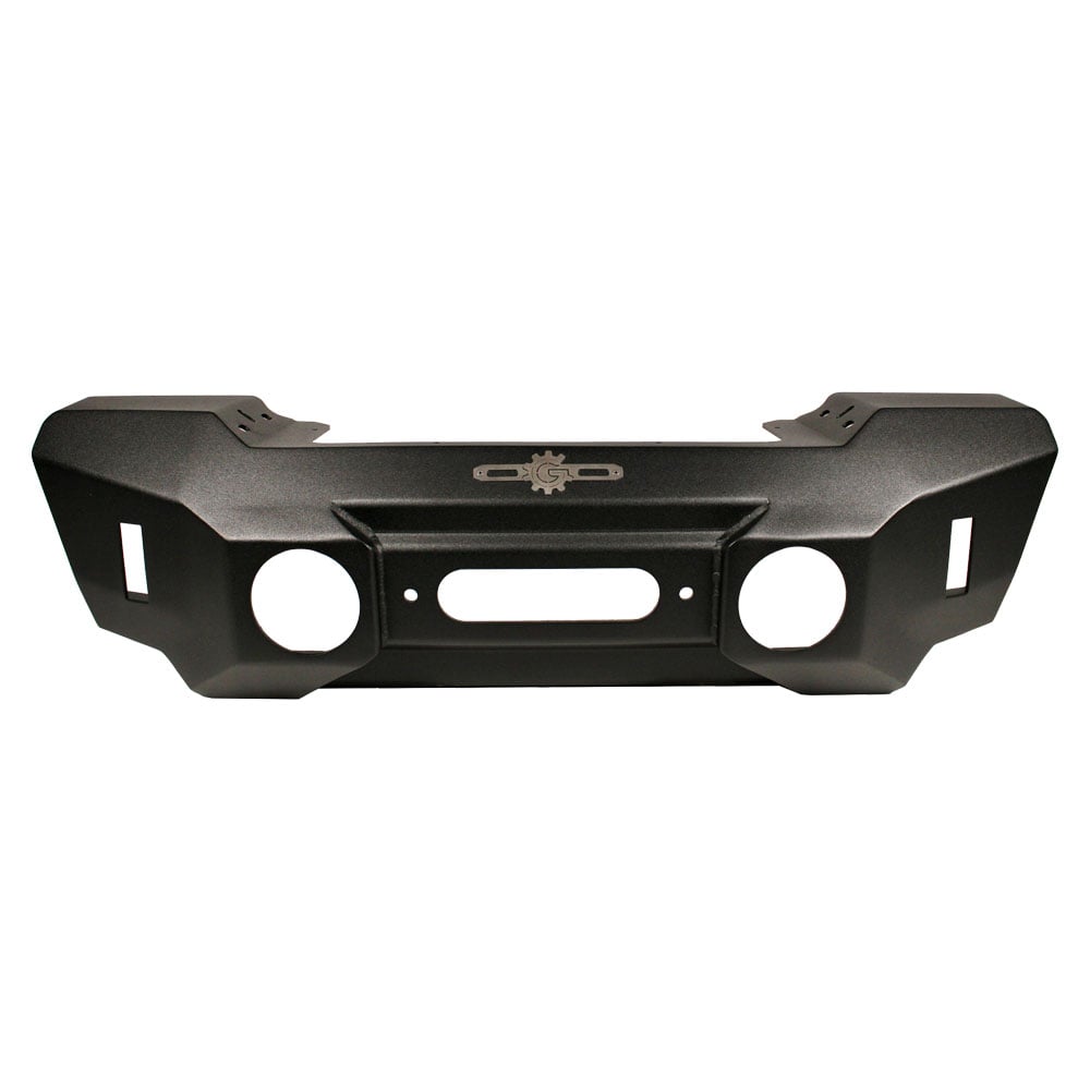Picture of Rock Slide FB-S-300-JL Aluminum Shorty Front Bumper with Winch Plate for 2018-2025 Jeep Wrangler JL