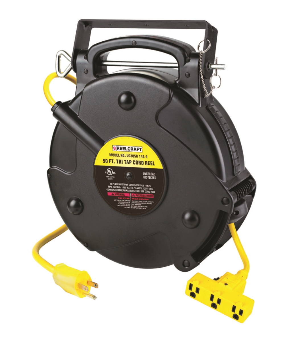 Picture of Reelcraft LG3050 143 9 50 ft. Medium Duty Triple Outlet Cord Reel
