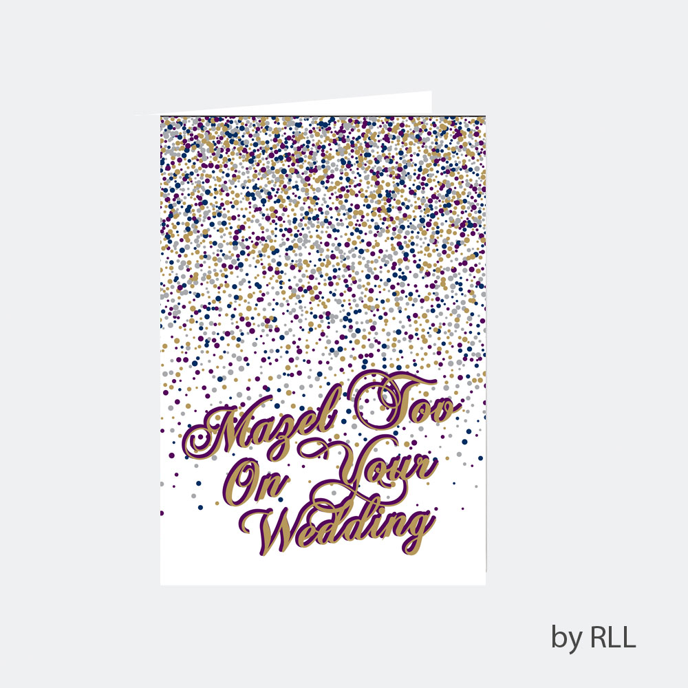 Mazel Tov Wedding Card Counter - Pack of 12