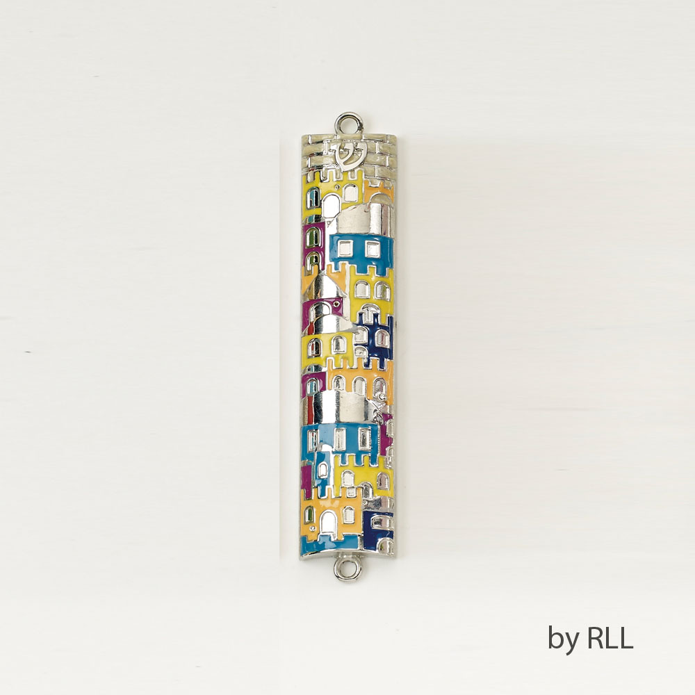 Picture of Rite Lite MZE-8 5 in. Mezuzah Enamel Jerusalem Gift Box