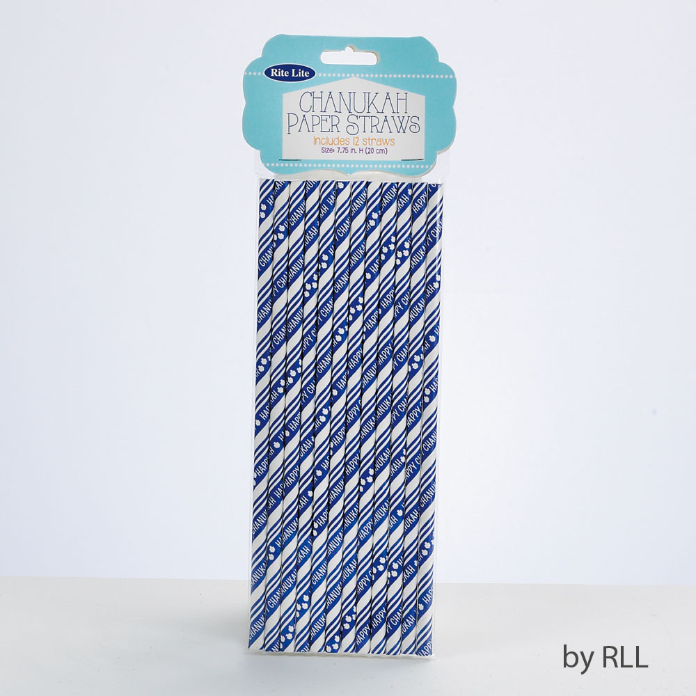 Picture of Rite Lite KWC-12 Chanukah Paper Straws&#44; Header - Pack of 12