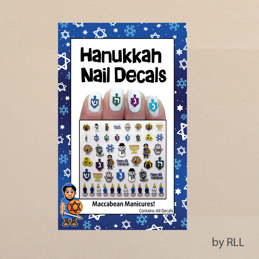 Picture of Rite Lite MM-HAN Midrash Manicures Hanukkah Nail Decals