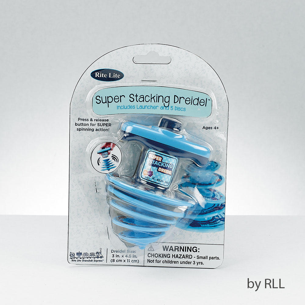 Picture of Rite Lite DRW-8-CR Super Stacking Dreidel&#44; Incl Launcher And 5 Discs&#44; Carded